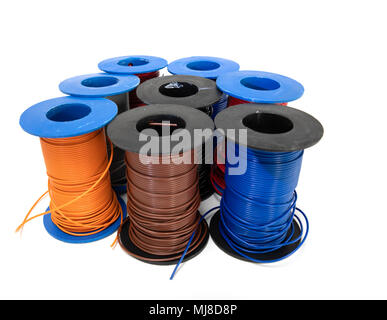 Multicolored computer cable Stock Photo - Alamy