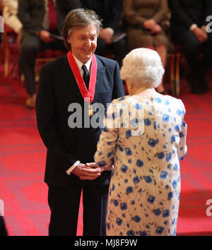 Sir Paul McCartney From London Is Made A Companion Of Honour By Queen ...