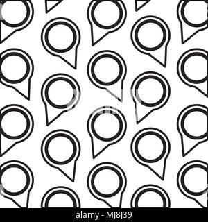 pin pointer location pattern vector illustration design Stock Vector