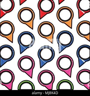 pin pointer location pattern vector illustration design Stock Vector