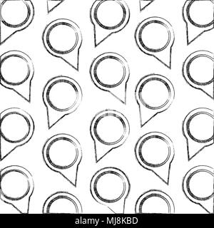 pin pointer location pattern vector illustration design Stock Vector