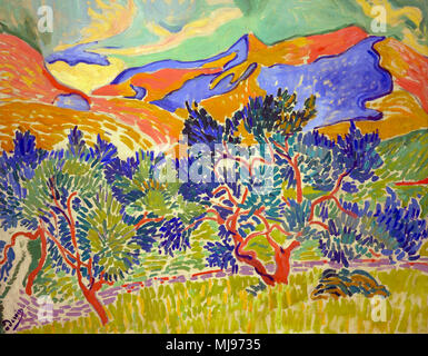 Mountains at Collioure, Andre Derain, 1905, National Gallery of Art, Washington DC, USA, North America Stock Photo