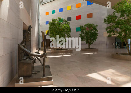 Interior statue, East Wing, National Gallery of Art, Washington DC, USA, North America Stock Photo