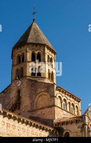 Church Saint Julien. Romanesque church of Chauriat village. Puy de Dome. Auvergne. France Stock Photo