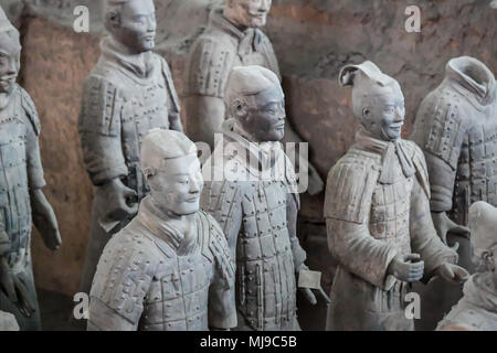 Terra Cotta Soldiers in Xian, China Stock Photo