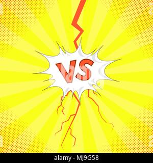 Concept of Confrontation, Together, Standoff, Final Fighting. Versus VS Letters Fight Background Stock Vector