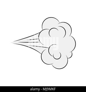 wind blow, gust smoke design isolated on white background Stock Vector ...