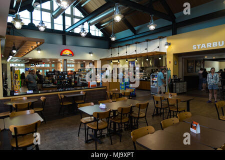 Valley Forge, PA, USA – June 20, 2016: The new rest area and travel plaza on the Pennsylvania Turnpike. Stock Photo