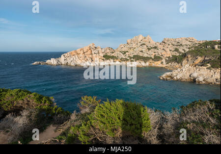 capo testa teresa di gallura , with rocks and blue sea on the italian island of sardinia Stock Photo