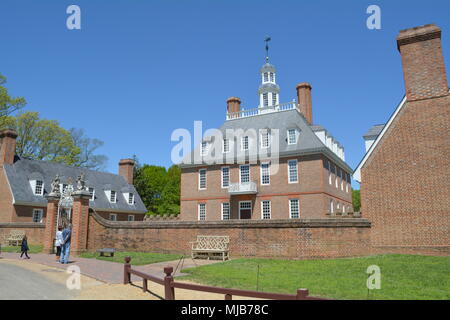 Governor's Mansion, Williamsburg, Va. Stock Photo