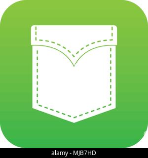 Black valve pocket icon digital green for any design isolated on white vector illustration Stock Vector
