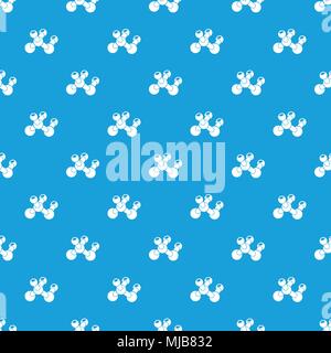 Molecule bio pattern vector seamless blue Stock Vector