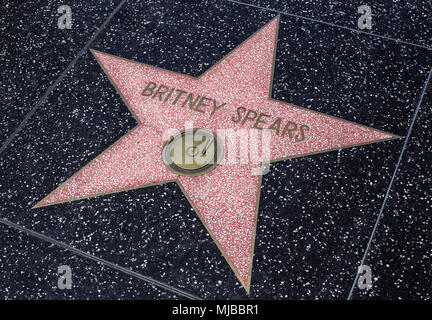 Britney Spears Star On The Hollywood Walk of Fame Stock Photo