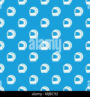 Racer helmet pattern vector seamless blue Stock Vector