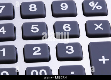 Detail of the keyboard on a calculator. Stock Photo