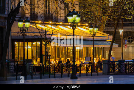 The traditional French cafe Deux Palais located near Palace of Justice in Paris. Stock Photo