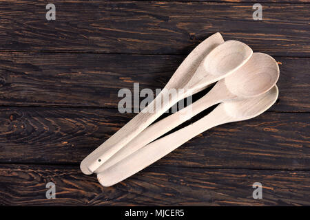 Cooking Utensils on Wooden Background Stock Photo