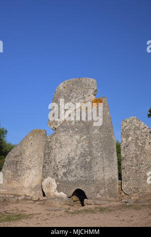 Giant's tomb Coddu Vecchiu near Arzachena, Costa Smeralda, Sardinia, Italy, Stock Photo