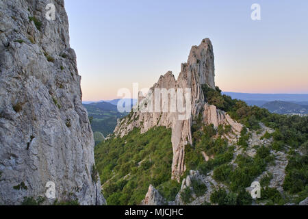 Dentelles de Montmirail near Gigondas, Provence, Provence-Alpes-Cote d'Azur, France, Stock Photo