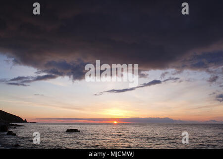 Italy, Sardinia, East coast, Ogliastra, Baunei, Golfo di Orosei, morning mood, Stock Photo