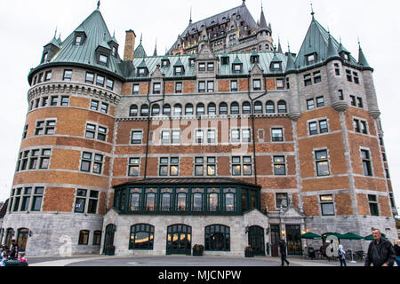 Terrasse Dufferin with fortress and the Château Frontenac,  Québec City Stock Photo