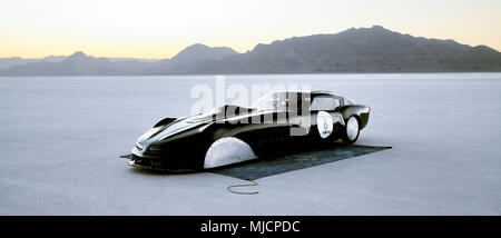 Racing car, self-built, Bonneville Speed Week, Great Salt Lake, Utah, the USA Stock Photo