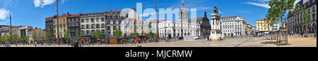 panoramic shot of the Place de Jaude in Clermont-Ferrand. Puy-de-Dome, France. Stock Photo