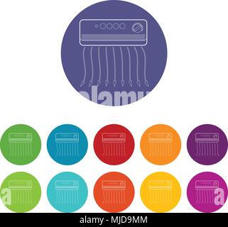 Wall heater icon, outline style Stock Vector