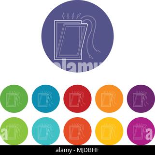 Window ventilation icon, outline style Stock Vector
