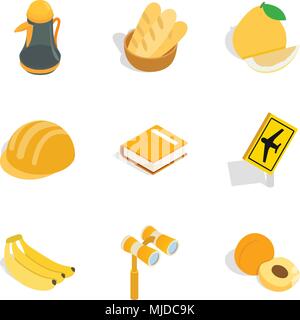 Global movement icons set, isometric style Stock Vector
