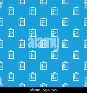 Checklist pattern vector seamless blue Stock Vector