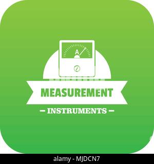 Measurement instrument icon green vector Stock Vector