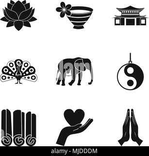Composure icons set, simple style Stock Vector Image & Art - Alamy