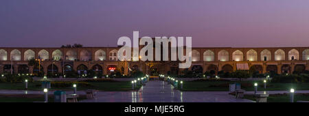 Meiden-e Imam, the square of the imam in Isfahan, in front of sunrise Stock Photo