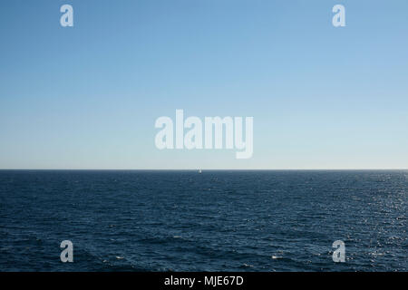 small sailboats on the sea, many waves Stock Photo