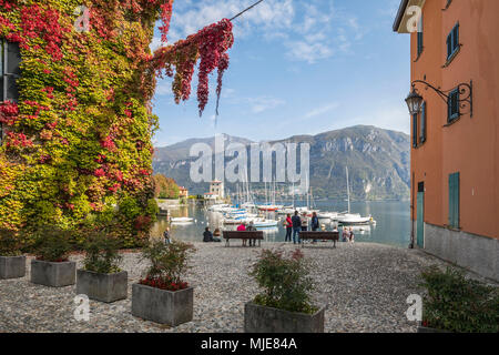 At the port of Pescallo in Bellagio, Lake Como, Province of Como, Lombardy, Northern Italy, Italy, Southern Europe, Europe Stock Photo
