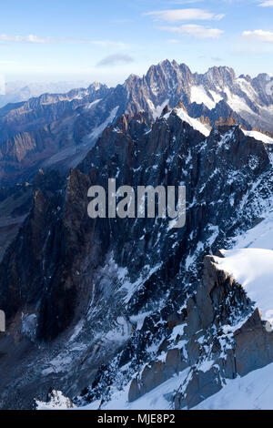 Mont Blanc area Midi-Plan-Grat Stock Photo