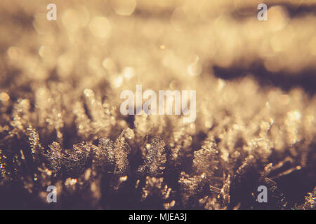 Ice crystals, close-up Stock Photo