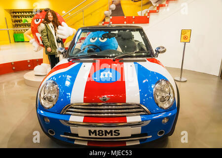 England, London, Leicester Square, M&Ms Store Stock Photo