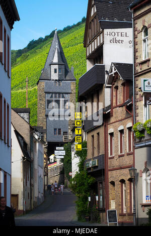 Old town of Bacharach, half-timbered buildings, UNESCO World Heritage, Mittelrheintal valley, Rhineland-Palatinate, Germany, Europe Stock Photo