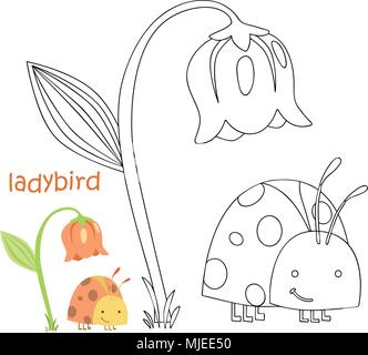Ladybug Coloring Page Isolated for Kids Stock Vector Image & Art - Alamy