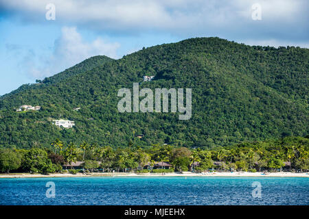 White sand beach in St. John, Virgin Islands national park, US Virgin Islands Stock Photo