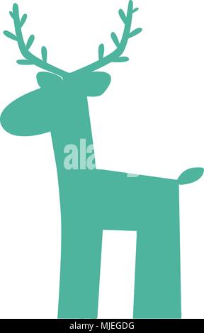 deer silhouette icon Stock Vector