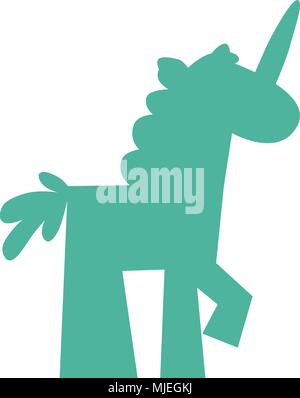 unicorn silhouette icon Stock Vector