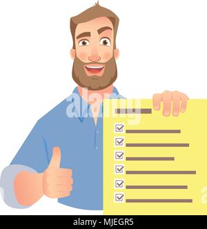 man holding checklist Stock Vector Image & Art - Alamy