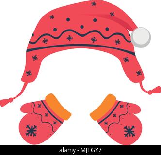 hat and mittens Stock Vector