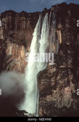 View of Angel Falls in Venezuela Stock Photo