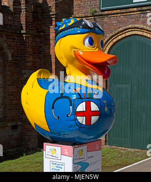 Ironbridge Gorge, Shropshire, UK. 5th May, 2018. The '˜Doctor Duck' art duck from the '˜Let's Go Quackers' Art Installation, part of the May Bank Holiday celebrations in the Ironbridge Gorge in Shropshire, England. Credit: Rob Carter/Alamy Live News Stock Photo