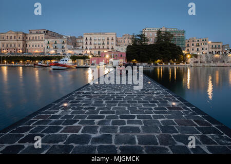 Waterfront of Ortigia, Siracusa, Sicily. Stock Photo