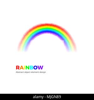 Rainbow icon isolated on white background. Sun light colorful spectrum. Vector illustration Stock Vector